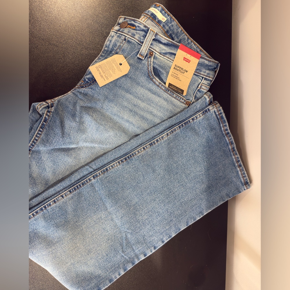 Levi's Blue Superlow Bootcut Jean Medium Wash